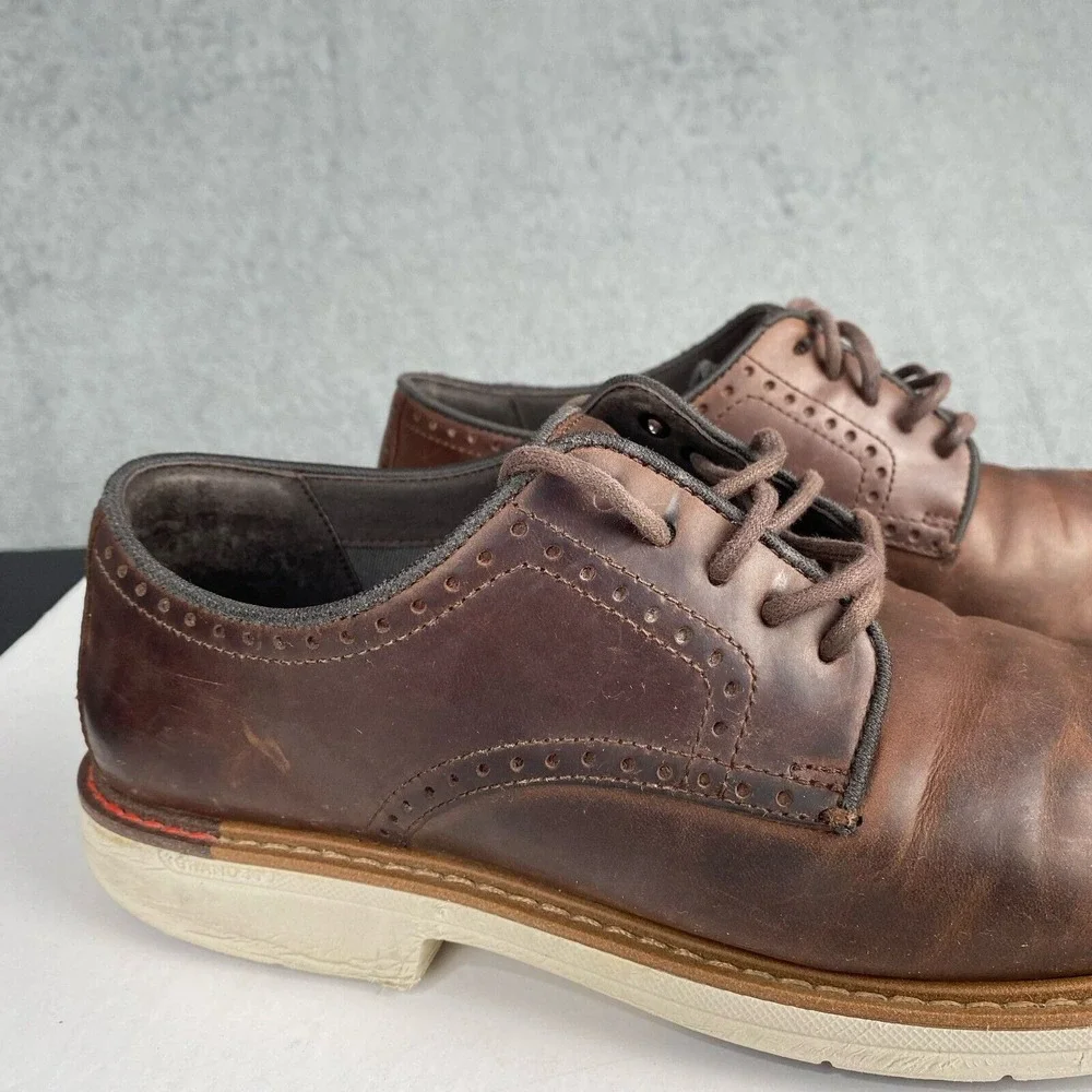 Cole Haan Go-To Plain Men's  10.5 M Toe Oxford Shoes Dark Coffee Brown GRAND 360